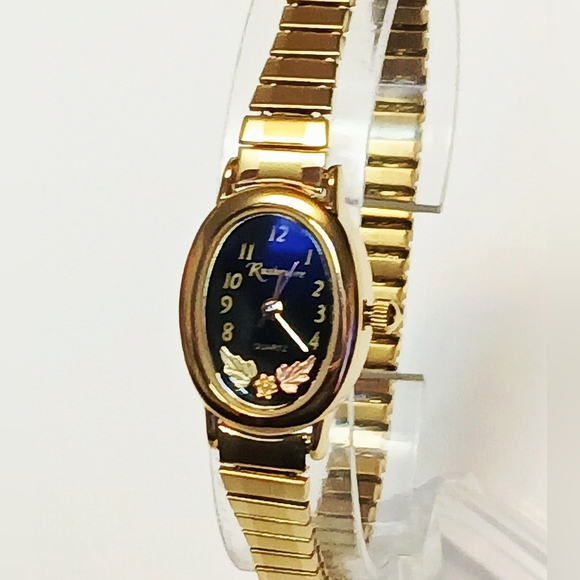 Rushmore Black Hills Gold Goldtone Watch With Gold Leaves/Grapes Within - Picture 13 of 14